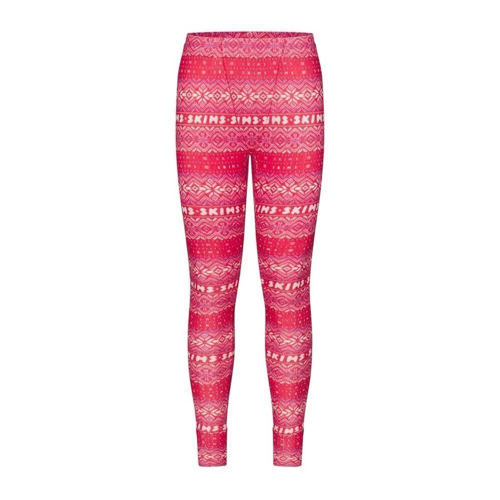 Logo Plush Pointelle Legging | Red Fair Isle